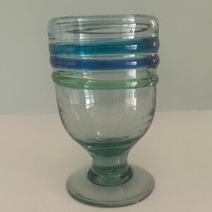 Pier 1 Multicolor Glass Goblet